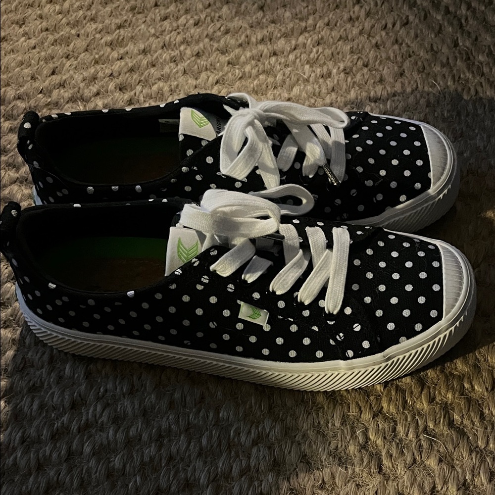 Cariuma Black and White Polka Dot Sneakers